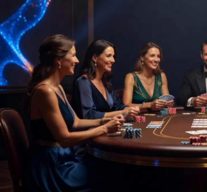 Stół pokerowy przygotowany na elegancki event